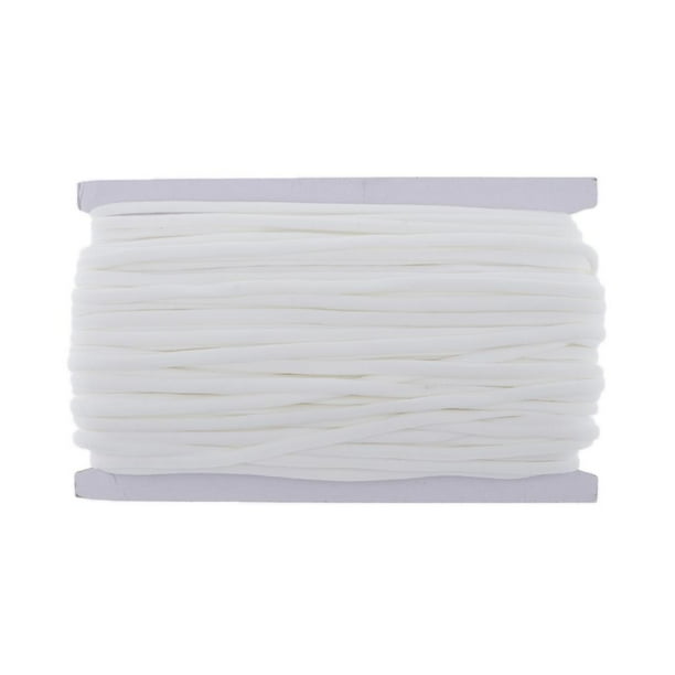 Cinta elástica de encaje para diademas, lencería, manualidades y costura. Blanco