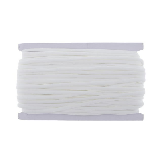 veasfak 50 Yards Elastic Lace Ribbon 5mm Stretch Band for Hairband White
