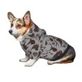 thumbnail image 7 of Honeii Brown Moose with Pinecones Print Small Dog Hoodies Pet Hooded Sweatshirts Fall Winter Puppy Cat Sweaters Warm Clothes for Small Dogs Outfits Costume-X-Small, 7 of 7