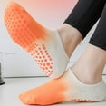 thumbnail image 3 of 1 Pair Yoga Sports Socks Tie-dyed Breathable Short-Tube Cotton Socks Women Non-slip Dance Ballet Pilates Fitness Training Floor Socks-Light Orange, 3 of 8