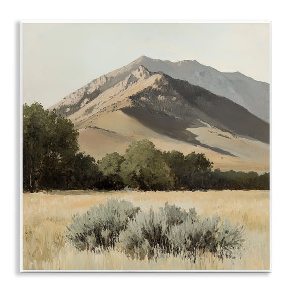 Stupell Industries Mountain Ridgeline Landscape Wall Plaque Art, design by Petal Prints Design
