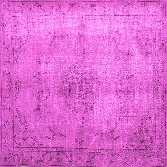 Ahgly Company Indoor Square Persian Pink Traditional Area Rugs, 4' Square
