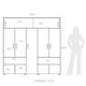 thumbnail image 3 of Ropero Armario Bari Gales Wengue con Maletero 200x200x50 Closet MDP, 3 of 9