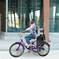 thumbnail image 4 of Lilypelle Adult Tricycles 7 Speed 26inch Three Wheel Bike Cruiser Trike with Large Basket for Men, Women, 4 of 22