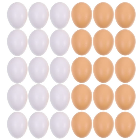 MLINS 40 Assorted Color Plastic Easter Eggs for Decor Smooth Reusable Craft Supplies