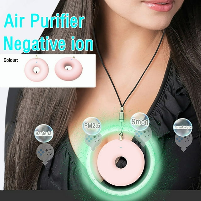 EGNMCR Air Purifiers Portable Mini Purifier Necklace Wearable Negative Generator Low Noise Children scarf