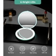thumbnail image 4 of Compact Travel Mirror - 1x/10x Magnification, Handheld 2-Sided, Perfect for Purses & Handbags,Cyan, 4 of 8