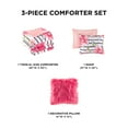 thumbnail image 3 of Comfort Spaces Twin/Twin XL Size Comforter Sets, 3-Piece Floral Bed Sets for All Season, Pink and Black Dorm College Bedding Comforter Sets for Girls, 3 of 6