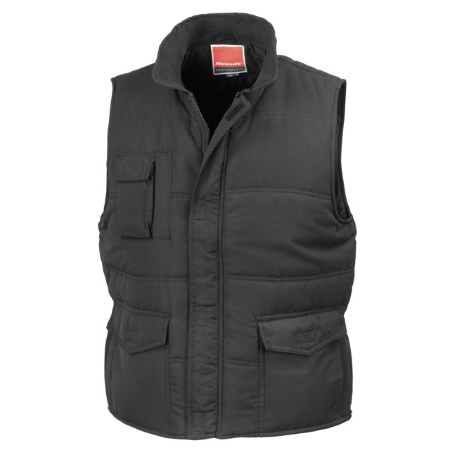 Result - Chaleco semi-impermeable cortavientos Modelo Mid-Weight hombre caballero (Negro)