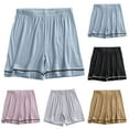 thumbnail image 2 of PUMISAS Oversized Summer Shorts For Women Elastic And Adjustable Waistband Mid Waist Home Pants Solid Color Athleisure Pants Comfortable Casual Loose Pants, 2 of 3