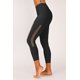 thumbnail image 2 of ABPHQTO Leggings deportivos de yoga de cintura alta con empalme lateral de malla negra para mujer con bolsillo para teléfono, 2 of 5