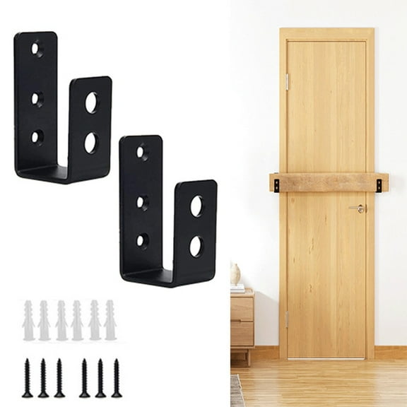 Enhanced Home Security with Door Barricade Bracket High Strength Hardened Steel Defend Against Kicks and Thrusts