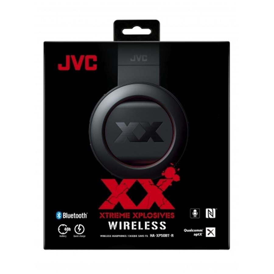 JVC HA-XP50BT-R XX Series Bluetooth On-Ear Headphones - Black \u0026 Red