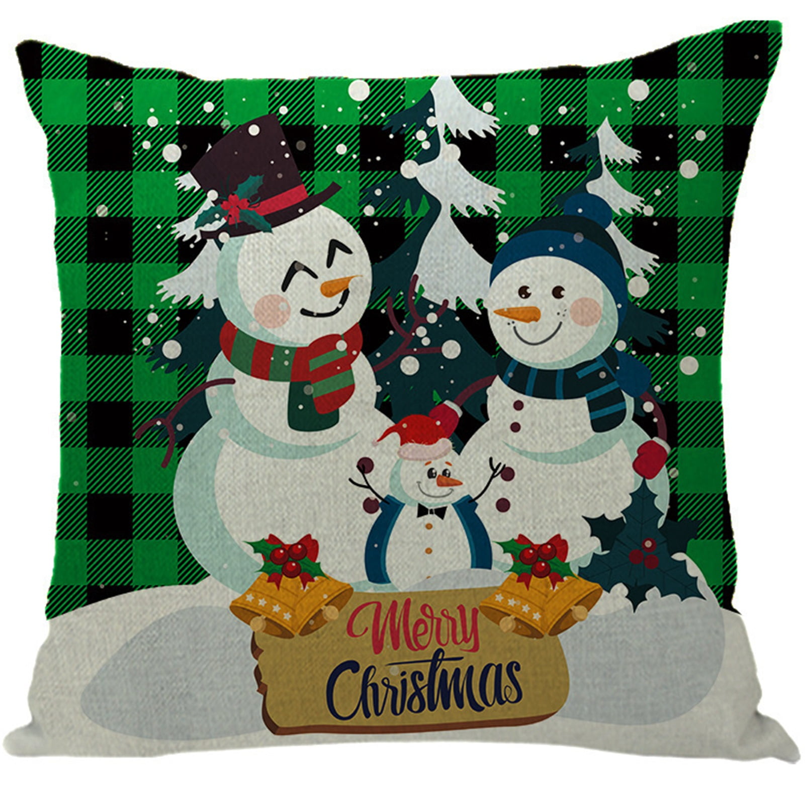 Mightlink Christmas Pillowcase Xmas Element Decorative Easy Insertion