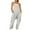 Gray #1, variant on pstuiky Wide Leg Jumpsuits for Women Dressy Solid Color Sleeveless V-Neck Casual Romper with Pockets Casual Loose Adjustable Straps Women Overalls Trendy Summer Outfits Clothes