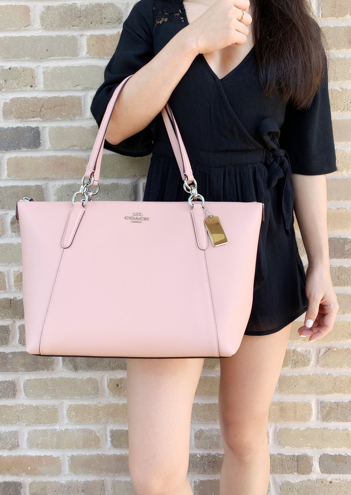 coach ava tote pink