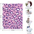 thumbnail image 4 of Pink and Purple Of Leopard Print Blanket,Comfortable Soft Flannel Throw Blanket,All Season,Warm Lightweight Blankets for Sofa Bed Couch Living Room Chair,30"x40", 4 of 4