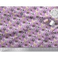 thumbnail image 2 of Soimoi Rayon Crepe Fabric Puppy Face Dog Decor Fabric Printed Yard 46 Inch Wide, 2 of 3