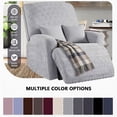 thumbnail image 5 of AuraLane Recliner Chair Cover, 3 Piece Stretchable Slipcover with Storage Pockets, Anti-Slip Furniture Protector for Kids & Pets(1 Seater,Only Cover), 5 of 5