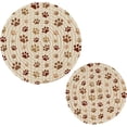 thumbnail image 7 of SKYSONIC Brown Golden Dog Paw Pot Holders Trivets, 2 Pcs Heat Resistant Trivets,Puppy Stripes Cotton Thread Weave Mats for Hot Pads Pans Pot Bowl Teapot for Kitchen Decor, 7 of 7