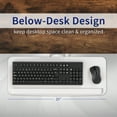 thumbnail image 3 of VIVO White Adjustable Computer Keyboard & Mouse Platform Tray Under Desk Mount, 3 of 9