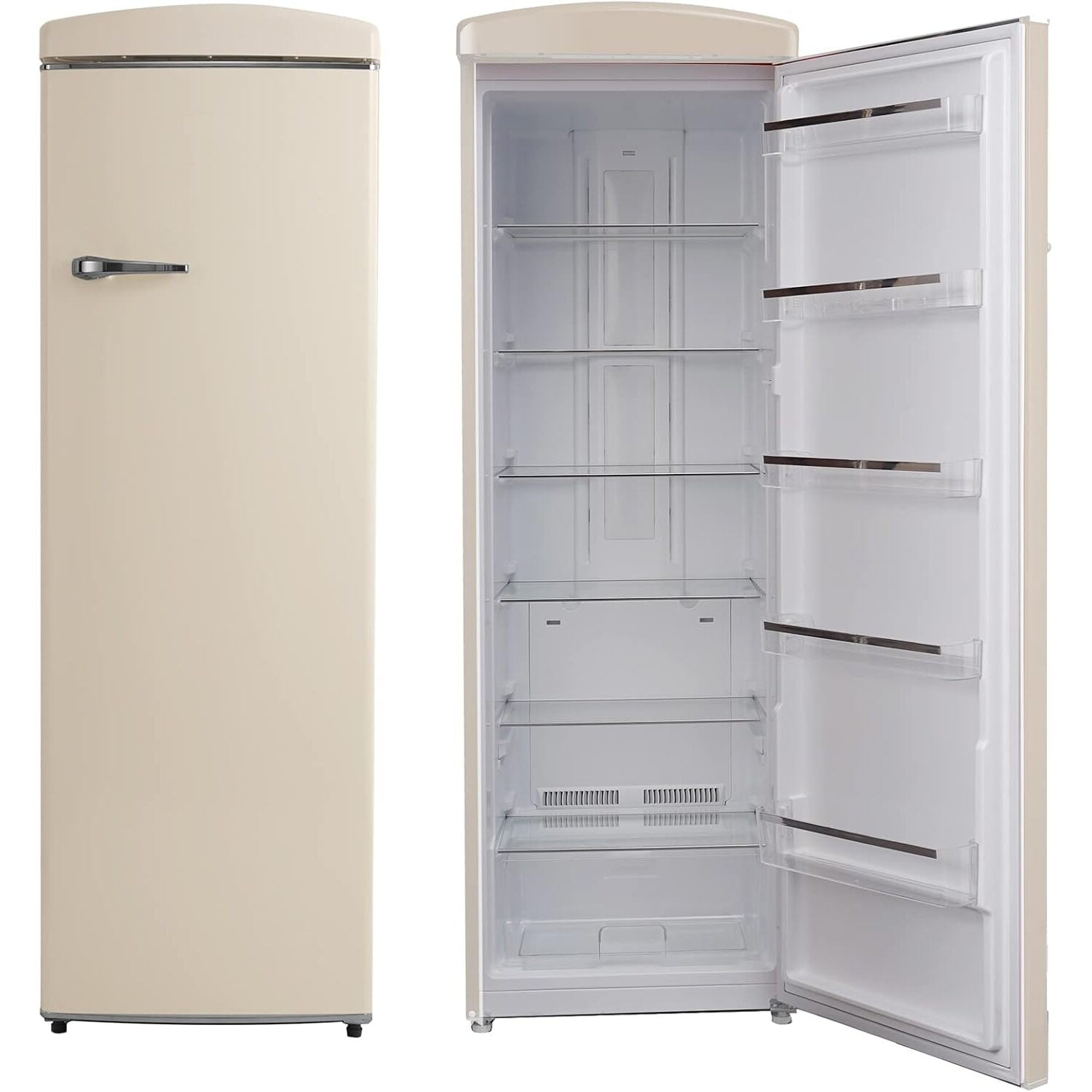 Conserv 24 in. 11 cu. ft. Classic Retro Single Door Refrigerator in Cream