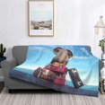 thumbnail image 6 of Throw Blanket for Couch - Elephant Sits On Luggages Soft Comfy Lightweight Cozy Warm Throw Blanket, Fuzzy Plush Flannel Blanket & Throws for Sofa and Bed All Season, 6 of 8