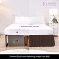 thumbnail image 4 of Ruffled Bed Skirt (Full, Brown) 18 Inch Drop Dust Ruffle with Platform, Poly/Cotton Fabric, Available in All Bed Sizes and 14 Colors - Blissford, 4 of 6