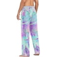 thumbnail image 6 of FREEAMG Men's Pajama Pants with Pockets Sleepwear Lounge Pants Stretch Casual Abstract Tie Dye Marble Print, 6 of 7