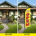 thumbnail image 6 of Qsum 8.2 ft Polyester Now Open Swooper Outdoor Flag and Banner, 6 of 7