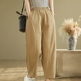 thumbnail image 4 of Posijego Women's Lounge Pants Pull on Elastic Waist Wide Leg Pants Summer Casual Trousers with Pockets, 4 of 7