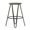thumbnail image 6 of Simpli Home Simeon Industrial Metal 24 inch Metal Counter Height Stool with Wood Seat in Cocoa Brown / Black, 6 of 8
