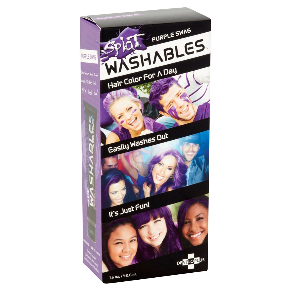 Splat Washables Purple Swag Hair Color 1Day Purple Hair Dye Walmart