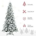 thumbnail image 6 of Resenkos 9ft Artificial Snow-Flocked Pine Christmas Tree with 616 Realistic Cedar Branches, Auto Open, for Home Holiday Decoration, Green, 6 of 7