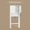 thumbnail image 3 of Gymax Armoire de Rangement au-Dessus de la Toilette Autoportante Armoire au-Dessus de la Toilette avec Doubles Portes, 3 of 10