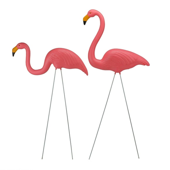 Northlight Set of 2 Tropical Pink Flamingo Outdoor Lawn Stakes 33"