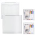 thumbnail image 6 of Document Storage Bag,Multifunctional Storage Bag,Scrapbook Paper Storage Organizer,Lightweight and Portable,Waterproof and Easy to Clean,Plastic Storage Bag for Holding Paper File(Clear4), 6 of 7