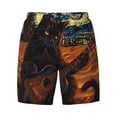 thumbnail image 4 of Lsque Mens Swim Trunks Starry Night Cat Guitarist A Pattern - Bathing Suit Compression Liner - Beach Swim Shorts Swimwear - (S-3XL) - Stretch Quick Dry -Small, 4 of 9