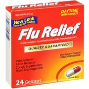 Equate: Daytime Non Drowsy Acetaminophen, Dextromethorphan Hbr, Phenylephrine Hcl Flu Relief, 24 ct
