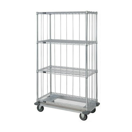 Shelf Base System Quantum 3 Sided Dolly Base 4 Wire Shelf Cart 63