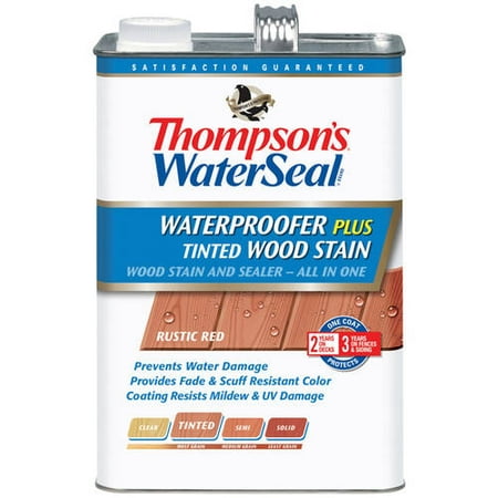 Thompson's Waterseal Waterproofing Stain, Tinted, 1 Gal, Rustic (Best Wood Water Sealer)