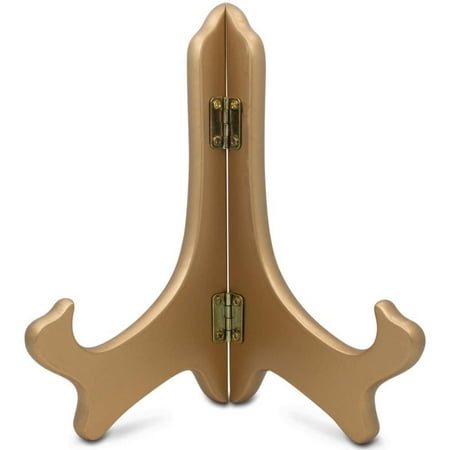 9 quot wooden gold finish plate holder folding easel display folding plate stand