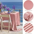 thumbnail image 3 of TURSTIN 4 Packs Satin Tablecloth 102 x 58 Inch Overlay Satin Table Cover Rectangle Bright Silk Tablecloth Smooth Fabric Table Decoration for Wedding Banquet Party Events, Rose Gold, 3 of 6