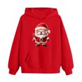 thumbnail image 6 of Piuwrlz Teen Sweatsuits Sets Girls Two Piece Jogger Set Pocket Christmas Round Neck Sweats and Sweatpants Red Size 13 Years, 6 of 9
