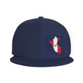 thumbnail image 2 of TEQUAN Flat Brim Hat Snapback Hats, South America Peru Map Flag Pattern Adjustable Men Baseball Cap (Blue), 2 of 6