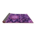 thumbnail image 2 of Ahgly Company Indoor Round Medallion Purple Traditional Area Rugs, 3' Round, 2 of 4