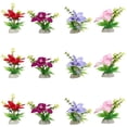 thumbnail image 2 of 12 piezas delicadas flores falsas falsas decoraciones de flores resistentes al desgaste Desktop plato de sushi decores suministro de alimentos, 2 of 4