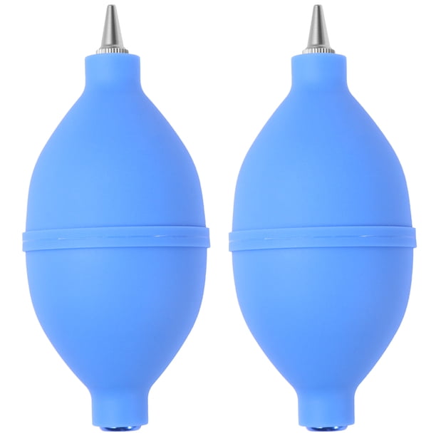 2 sopladores de aire: pera de silicona para soplador de aire, ideal para cámara, ordenador, suculentas y limpieza de laboratorio (azul)