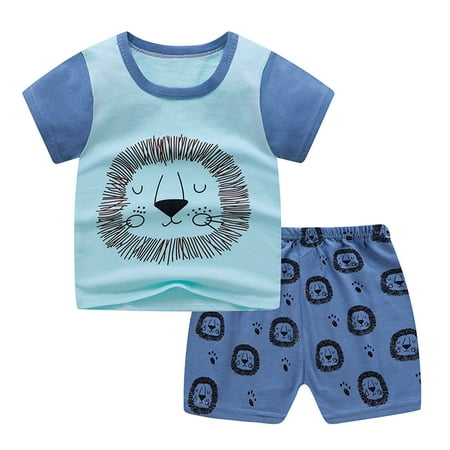 

Summer Savings Clearance! Dezsed 1-5Year Summer Kids Clothes Boys Cartoon Print Pattern Short Sleeve Tops And Shorts 2Pcs Sets Fashion Cotton Baby Boy Set Clothes 2023