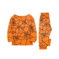 thumbnail image 4 of Matching Family Halloween PJs Pajamas Set, Cute Pumpkin Ghost Long Sleeve Loungewear Sleepwear Outfits for Family Movie Night, 4 of 6